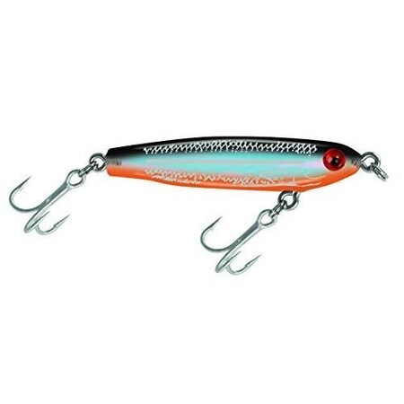 Mirrolure Mirroglass Suspending Twitchbait, 2 14, 316 Oz, Black BackOrange BellySilver 9MR-808